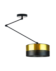 Czarna lampa sufitowa na wysięgniku nad stół NEWA GLAM