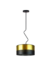 Dekoracyjna lampa sufitowa nad stół czarno-złota glamour LOZANNA GLAM fi - 40 cm 