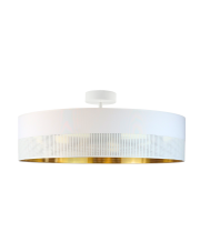 Lampa sufitowa do jadalni WENECJA GLAM fi - 60 cm kolor biały ze złotym wnętrzem z ażurem
