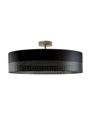 Lampa sufitowa do jadalni WENECJA GLAM fi - 60 cm kolor czarny z czarnym ażurem