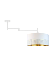 Biała lampa sufitowa na wysięgniku RANGUN GLAM