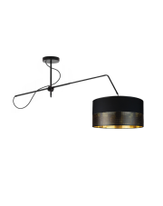 Asymetryczna lampa sufitowa na wysięgniku RIO GLAM w kolorze czarnym 