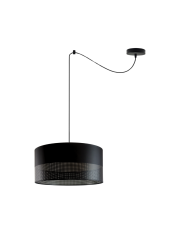 Czarna lampa wisząca pająk do kuchni WAIKIKI W1 GLAM na okrągłej podsufitce