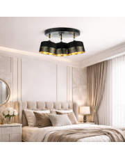 3-płomienny plafon regulowany DAKOTA GLAM w kolorze czarnym