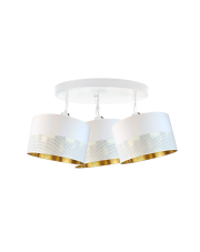 Biała lampa sufitowa 3-punktowa regulowana DAKOTA GLAM