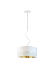 Dekoracyjna lampa sufitowa nad stół w kształcie fali LOZANNA GLAM fi - 40 cm 