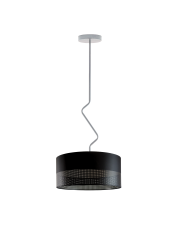 Piękna lampa sufitowa do salonu LOZANNA GLAM fi - 40 cm z ozdobnym stelażem w kształcie fali
