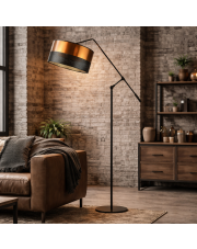 Designerska lampa podłogowa na wysięgniku ruchomym do salonu LIBERIA GLAM