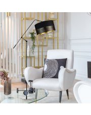 Regulowana lampa podłogowa do czytania w salonie LIBERIA GLAM