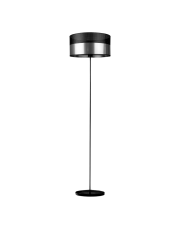 Czarno-srebrna lampa podłogowa WERONA GLAM o prostym designie