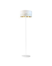 Biała lampa stojąca w stylu glamour WERONA GLAM