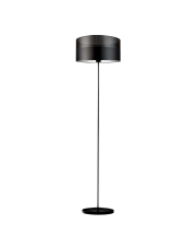 Czarna lampa podłogowa do salonu WERONA GLAM w nowoczesnym stylu