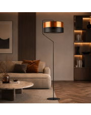 Miedziana lampa stojąca do salonu glamour TESALLIA GLAM