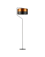 Miedziana lampa stojąca do salonu glamour TESALLIA GLAM