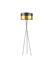 Lampa stojąca na trójnogu do salonu w stylu glamour PARYŻ GLAM czarno-złota