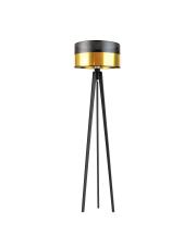 Lampa stojąca na trójnogu MIAMI GLAM z drewna