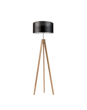 Drewniana lampa stojąca typu trójnóg HAITI GLAM