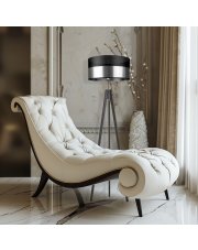 Drewniana lampa stojąca typu trójnóg HAITI GLAM