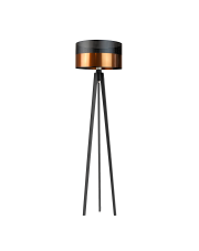 Lampa stojąca na trójnogu MIAMI GLAM z drewna