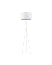 Biała lampa podłogowa PARYŻ GLAM