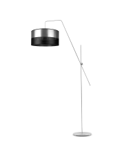 Srebrna regulowana lampa podłogowa BILBAO GLAM