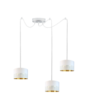 3-punktowa lampa wisząca pająk WAIKIKI W3 GLAM z regulacją rozpiętości ramion