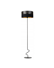 Czarna lampa podłogowa JERSEY GLAM w stylu glamour