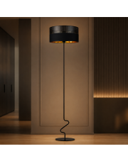 Czarna lampa podłogowa JERSEY GLAM w stylu glamour