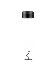Czarna lampa podłogowa JERSEY GLAM w stylu glamour