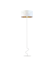 Biała lampa podłogowa JERSEY GLAM w stylu glamour