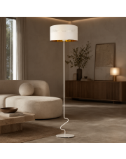 Biała lampa podłogowa JERSEY GLAM w stylu glamour
