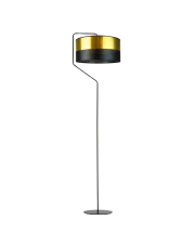 Złota lampa stojąca do salonu glamour TESALLIA GLAM