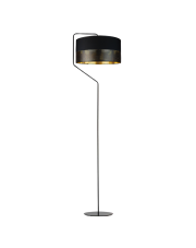 Czarno-złota lampa stojąca do salonu glamour TESALLIA GLAM