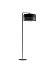 Czarna lampa podłogowa do salonu BOLIVIA GLAM
