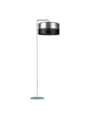 Srebrna lampa podłogowa do salonu BOLIVIA GLAM
