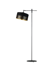 Czarna lampa stojąca z regulowanym ramieniem MELTON GLAM