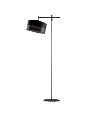Czarna lampa stojąca z regulowanym ramieniem MELTON GLAM