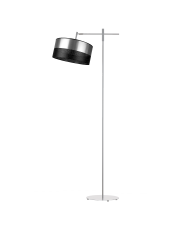 Srebrna lampa stojąca z regulowanym ramieniem MELTON GLAM
