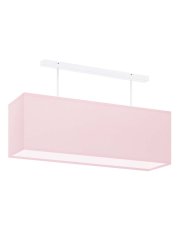 Różowa lampa sufitowa prostokątna LED KORFU 2xE27
