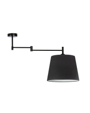 Czarna lampa sufitowa na regulowanym ramieniu do kuchni TAMPA VELUR