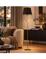 Minimalistyczna lampa podłogowa do salonu FOGO VELUR w klasycznej kolorystyce