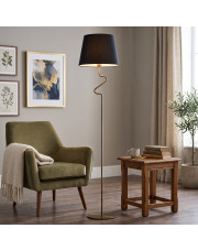 Lampa stojąca z materiałowym abażurem FOGO VELUR