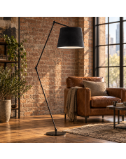 Nowoczesna lampa stojąca z regulowanym ramieniem MANILA VELUR