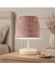 Lampa stołowa z welurowym abażurem ALMADA VELUR w stylu prowansalskim