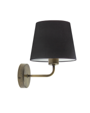 Nowoczesna lampa ścienna do sypialni RIMINI VELUR na złotym stelażu