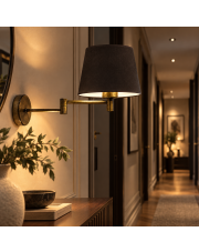 Designerska lampa ścienna LUGO VELUR z regulowanym ramieniem