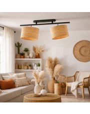 Regulowana lampa sufitowa 3 punktowa do salonu CHILE BOHO w stylu boho