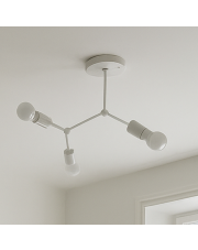 Biała lampa sufitowa do salonu MOLOKO 3 punktowa 
