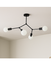 Czarna lampa sufitowa LED GALAXY z 4 punktami światła