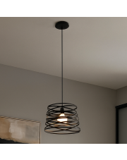 Geometryczna lampa wisząca do kuchni TAGAR w kolorze czarnym